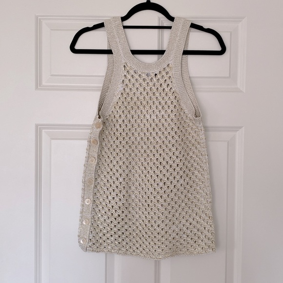 Proenza Schouler Metallic Mesh Tank Top - Picture 2 of 15